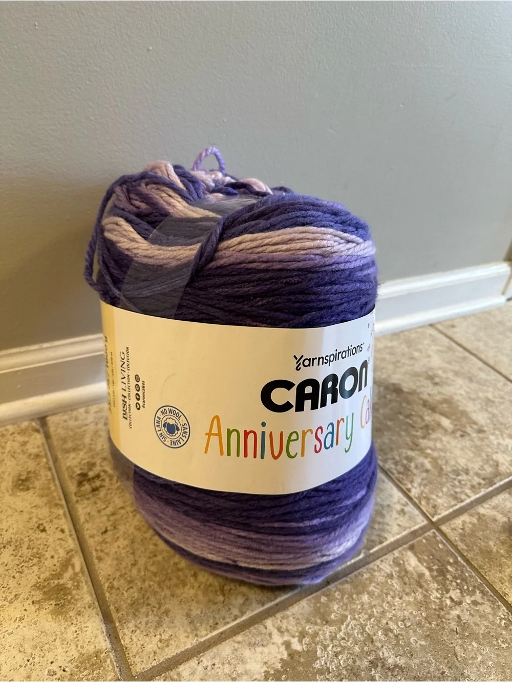 Caron Anniversary Cakes Grape Yarn 35.3 Oz. 1000g - Brand New